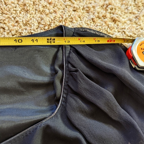 Whistles London Black 40s Style Puffed Sleeve Midi Dress Sweetheart Neckline - Picture 12 of 12